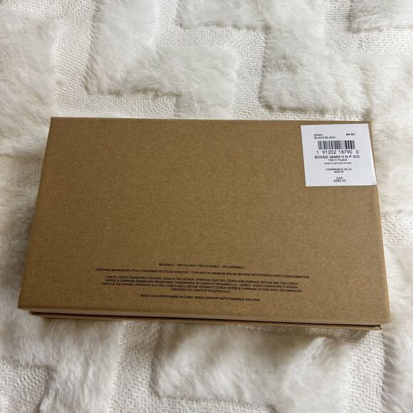 COACH MEN'S BELT SET BOXED HARNESS PLAQUE REVERSIBLE BELT BLACK NWT - Picture 5 of 6